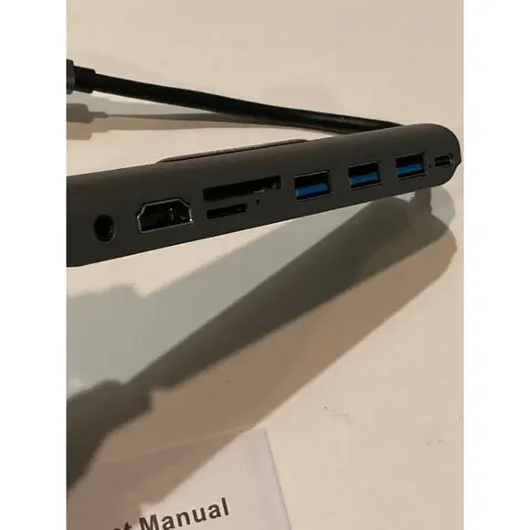 USB C 3.0 Hub 8 in 1 Adapter Cardreader Audio HD 4K